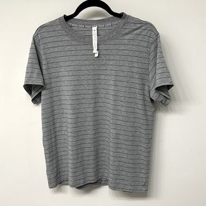 Lululemon All Yours Tee Shirt Vitasea Stripe Heathered Grey Black 4 Oversized